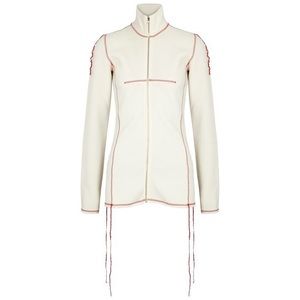 NWT MM6 By Maison Margiela Cream Waffleknit Jumper